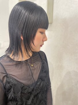 ネウィ 国分寺(newi) レイヤーカット×アッシュブラック　　艶髪/美髪