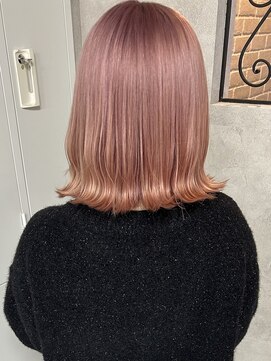 ルノン フィージュ(LUNON fieju) ペールピンク/ケアブリーチ/ハイトーン/ボブ/韓国