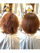 ヘアーサロン ポラリス(POLARIS)&nbsp;縮毛矯正 【エイジングパーマカラー毛】