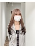 ザクザクレイヤー / ピンクブロンド / 裾カラーブラック