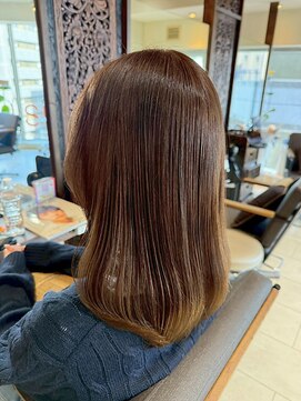 ヘアリゾート粋 ティガ 池袋店(tiga) セミロングレイヤー/ブラウンベージュ/レイヤーカット