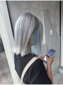 シルバーと水色