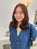 デビュー 沖縄泡瀬店(Debut)&nbsp;くびれヘア/アプリコットオレンジ/夏のヘアアレンジ/