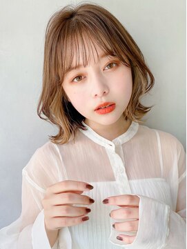 レア 表参道(L'ea) オリーブグレー/クラゲヘアー/ココアベージュ/小顔カット/黒髪