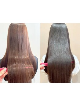 話題の髪質改善トリートメントで髪の内部にアプローチしてしっかりケア◎艶と潤いのある上品な髪へ導きます