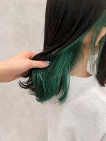バサ 鷺ノ宮店(BASSA)&nbsp;【スタイル】インナーカラー×グリーン