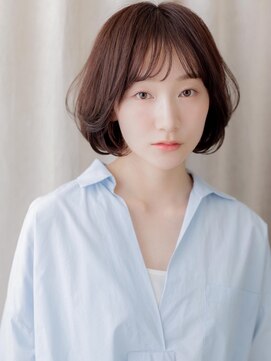 カバーヘア ブリス 志木南口駅前店(COVER HAIR bliss) オリーブベージュ韓国巻きAラインゆるふわボブパーマ30代40代W