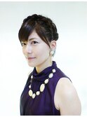 大人っぽいクールな感じの結婚式用、ヘアーセット