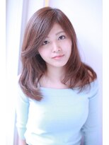 ヘアーアンドファッションシオミエイチ (hair＆fashion shiomi H)&nbsp;[shiomi H]顔周りカットが得意◎斜めバング×レイヤーミディ