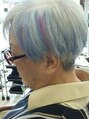 ヴィーナス 宇品店(Ve-nus)&nbsp;最近多いグレーヘアーに色味のメッシュを入れて冒険しました！