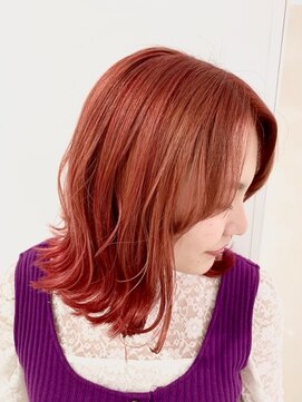 ハイトーン ピンクオレンジ L シンゴナカムラ ヘアカラーサロン Shingo Nakamura Hair Color Salon のヘアカタログ ホットペッパービューティー