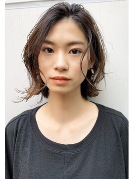 モリオ フロム ロンドン サッポロファクトリー店(morio FROM LONDON) 【morio】2019秋冬大人かわいいセンターパートボブ パーマ