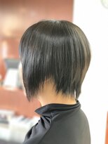 クオリス 上板橋店(QUALIS) ハンサムショートサイド前下がりショート/黒髪暗髪/ひし形