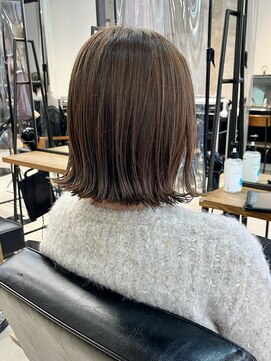 シスタ(SISTA) 【SiSTA】田中ショコラベージュ切りっぱなし外ハネボブ