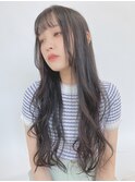 ブルーブラック/デジタルパーマ/大人可愛い