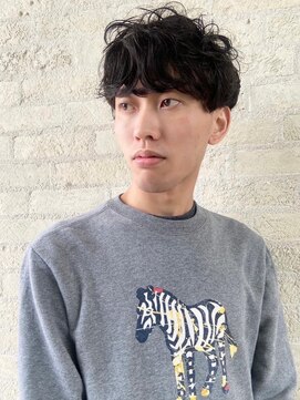 トップヘアーラウンジ 知立(TOP HAIR Lounge) 柔らか質感の癖毛風シャドーパーマ/前髪パーマ/アッシュブラック