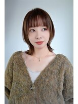 ソイクフ 高田馬場店(SOY-KUFU)&nbsp;大人可愛い◎イメチェン似合わせカットフルバングレッドブラウン