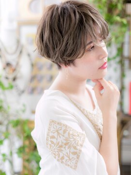 カバーヘア ブリス 戸田公園西口店(COVER HAIR bliss) 大人ハイライトマッシュショートパーマh2戸田公園20代30代40代