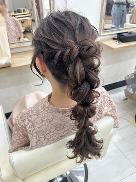 カリーノ 表参道(CARINO) 【お呼ばれ】編みおろしポニーテール