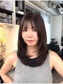 レイヤーカット/チョコレートブラウン