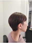レディースショート白髪ぼかし