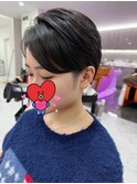 ハンサムショート ジェンダーレスな雰囲気・横顔美人・前髪長め