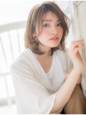 松戸/松戸駅/イルミナカラー/美髪/外ハネボブ/ホワイトブロンドe