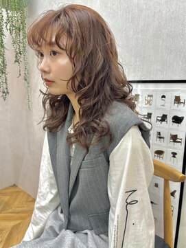 ガーデン 銀座(GARDEN) パーマ レイヤー イメチェン セミロング ニュアンスパーマ