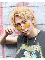 メンズ サロン ドット トウキョウ 町田店(men's salon dot. tokyo)&nbsp;ハイトーンセンターパートウルフ/ブリーチカラー