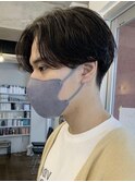 原宿メンズセンターパートニュアンスパーマルーズフェザーパーマ