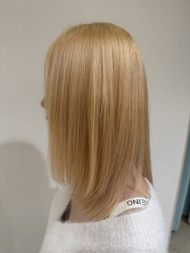 ヘアメイク アース ユーカリが丘店(HAIR & MAKE EARTH) ブロンドミディアムレイヤー