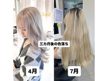 【色落ちまで楽しめるカラー設計】