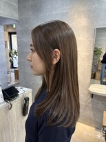 ピークス 千葉店(Peaks)&nbsp;ハッシュレイヤー/ミルクグレージュ/韓国巻き/顔周りカット