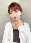 ハンサムショート/丸みショートボブ/20代30代40代50代/顔周り