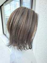 セットアップ 倉敷中庄店(SET-UP)&nbsp;ハイライト 外ハネ  グレー×アッシュ