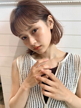 ディッセンバー 神宮前(December) 大人かわいいボブ 暖色カラー