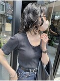 無造作ウルフパーマ 無造作パーマ ミディアムパーマ 大須 / 井上