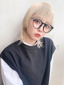 アルバム 池袋(ALBUM) ナチュラル外ハネ_外ハネボブセクションカラー_58954