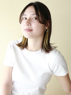 フリップビーアヴェダ(FLIP B AVEDA) 【本八幡FLIP B AVEDA】イヤリングカラー×イエロー