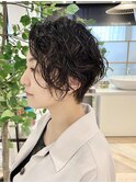 簡単スタイリングニュアンスパーマ×大人ショート