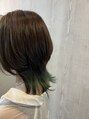 テーラヘアー ユーカリが丘店(TELA HAIR) ウルフ×インナーグリーン【TELA HAIRユーカリが丘】