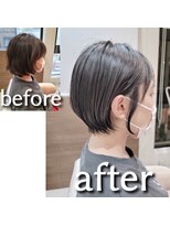 アッシュ 清瀬店(Ash)&nbsp;ショートボブ×縮毛矯正