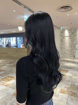 ピークアブー アヴェダ アトレ恵比寿(PEEK-A-BOO AVEDA) 大平彩　ブルーブラック　ヘアカラー　ロングヘア　韓国風巻き