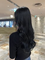 ピークアブー アヴェダ アトレ恵比寿(PEEK-A-BOO AVEDA) 大平彩 ブルーブラック ヘアカラー ロングヘア 韓国風巻き