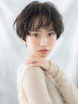ドクターズサロン LAB 小山店&nbsp;グレージュニュアンスパーマ丸みショートp小山20代30代40代