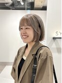 ブリーチ/ホワイトベージュ/ミニボブ/SYUK高円寺【青木】