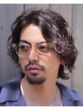 オルト(Altn) 大人の波巻きスパイラルパーマミディアムロングメンズカットヘア