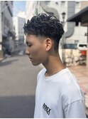 MEN’S HAIR/サーフカール/刈り上げセンターパート/藤沢