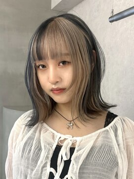 アドネ プライム(adne prime) ミルクティーベージュ/チャコールグレーmix