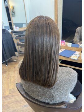 ブリーチなし透明感グレージュ♪